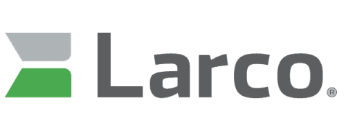 Automated Dynamics Corp. logo with Larco branding and green and gray design elements.