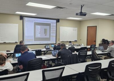 Gallery 83 Classroom with students attending a computer training session at Automated Dynamics Corp.